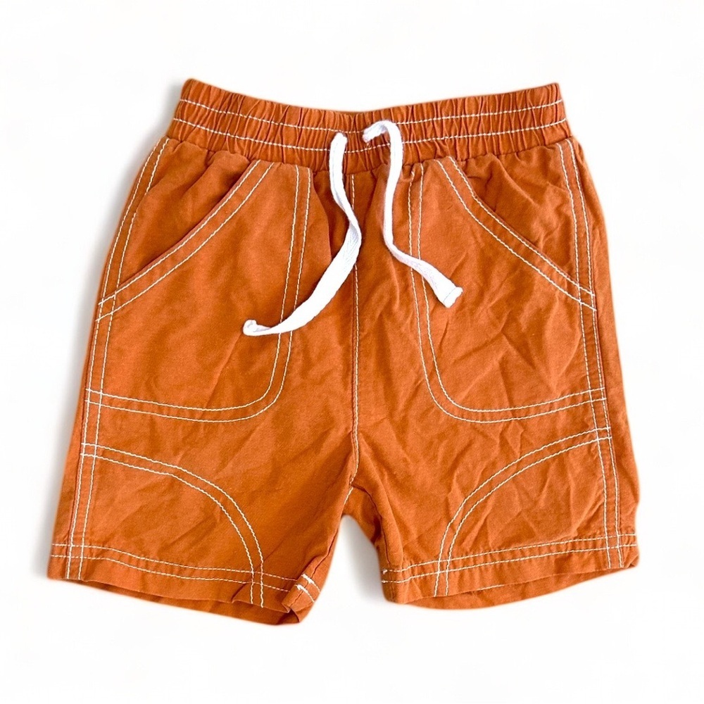 Y2K Le Top Baby Toddler Boy Swim Trunks Rustic Burnt Orange Size 12 Months